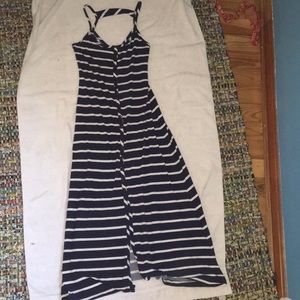 Nautical Striped Maxi Dress